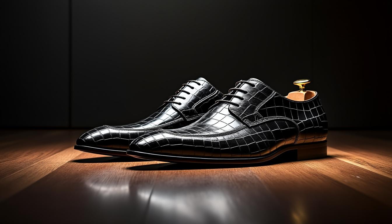 découvrez l’univers exclusif des chaussures de luxe confectionnées en crocodile, requin ou veau, des pièces d’exception dont les prix témoignent d’un savoir-faire d’exception et d’un raffinement rare.