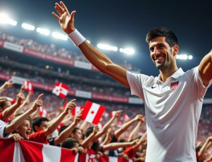 découvrez novak djokovic en pleine communion avec les supporters de l'étoile rouge de belgrade dans une vidéo émouvante, où passion et ferveur se rencontrent autour du tennis et du football.
