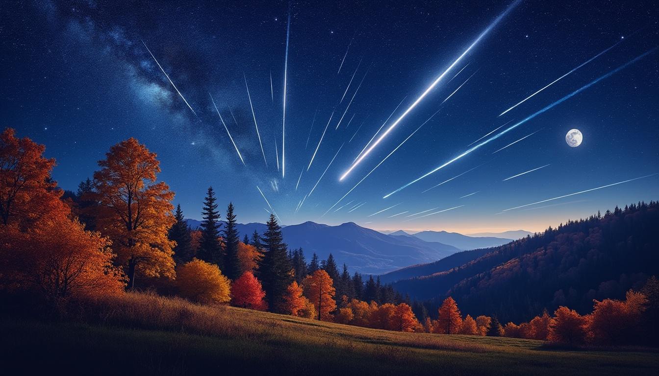 découvrez le spectacle magique de la pluie d’étoiles filantes cet automne et laissez-vous émerveiller par ce phénomène céleste à couper le souffle.