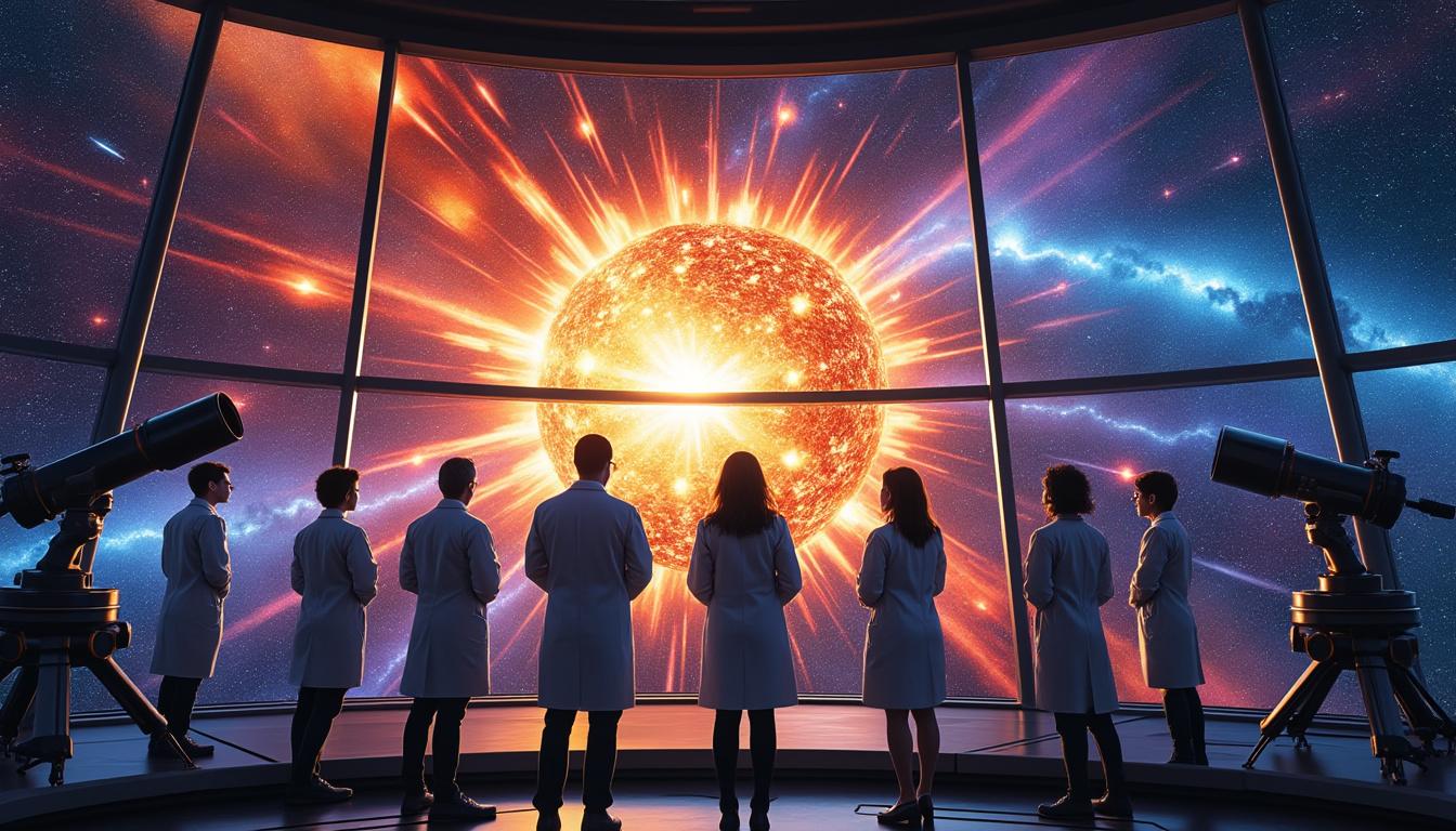 plongez au cœur d'un événement cosmique unique avec la capture en direct de l'explosion spectaculaire d'une étoile par des scientifiques, révélant les mystères de l'univers.