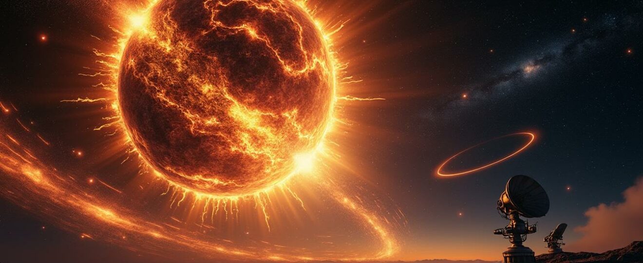 découvrez l'incroyable première où des astronomes observent en temps réel l'explosion d'une étoile, révélant des déformations impressionnantes à sa surface.