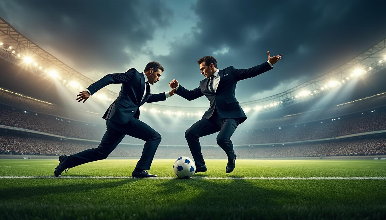 découvrez le face-à-face intense entre paris fc et rennes, où arnault et pinault s'affrontent dans un duel spectaculaire sur la pelouse, symbole de l'affrontement des magnats du luxe.