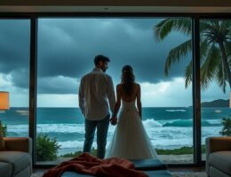 découvrez l'histoire captivante d'un jeune couple marié, pris au piège dans un hôtel de luxe en jamaïque alors que l'ouragan melissa fait rage dehors. entre amour, suspense et imprévus, leur voyage de noces se transforme en véritable aventure.