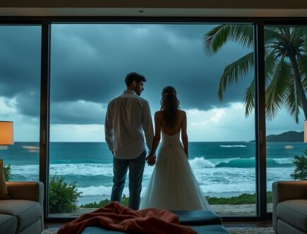 découvrez l'histoire captivante d'un jeune couple marié, pris au piège dans un hôtel de luxe en jamaïque alors que l'ouragan melissa fait rage dehors. entre amour, suspense et imprévus, leur voyage de noces se transforme en véritable aventure.