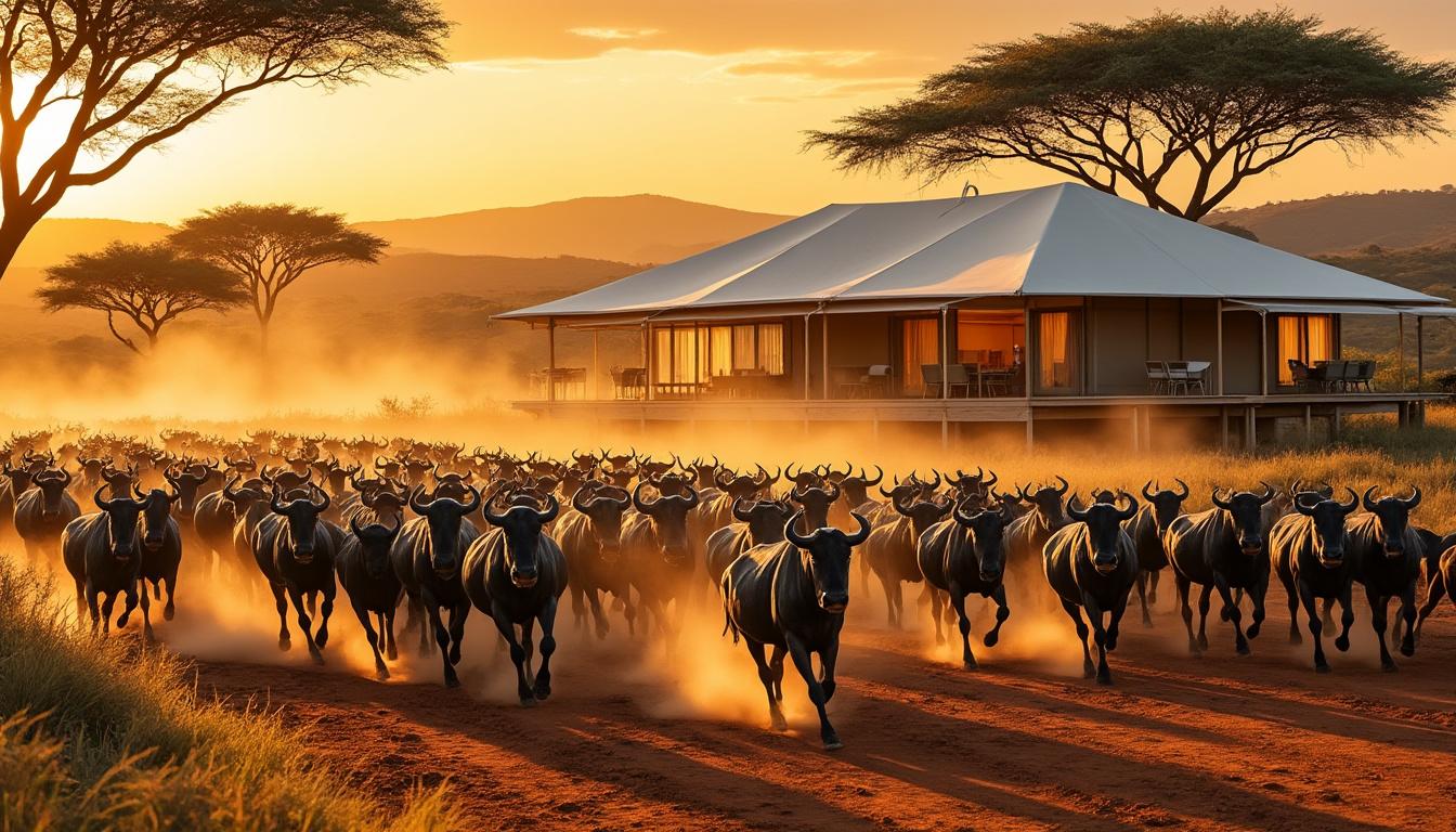 découvrez comment un projet de camp de luxe menace la spectaculaire migration des gnous au cœur des plaines kényanes, un phénomène naturel unique à préserver.