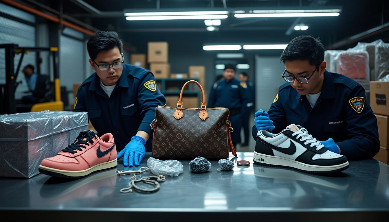 découvrez comment un réseau de montpelliérains, gagnant 6 000 € mensuels, a été démantelé après avoir écoulé des milliers de sacs et baskets de luxe contrefaits importés de chine.