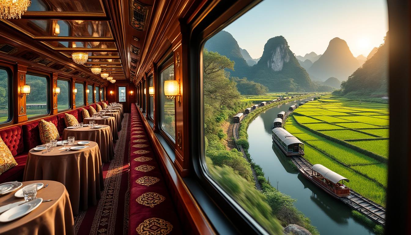 explorez le vietnam autrement avec la toute première croisière ferroviaire de luxe, alliant confort exceptionnel et paysages époustouflants pour une expérience unique.