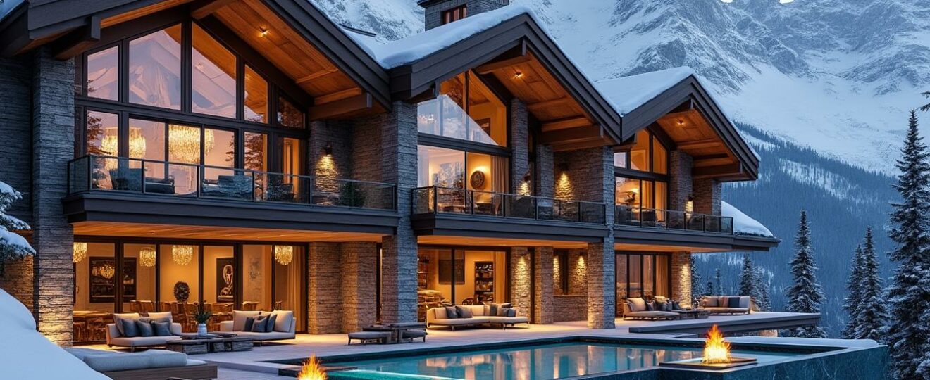 découvrez l'immobilier de luxe à la montagne avec des chalets somptueux de plus de 500 m² offrant des prestations dignes d’un palace, alliant confort, élégance et panorama exceptionnel.