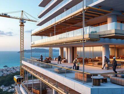 découvrez en exclusivité l'immersion au cœur du chantier du futur hôtel de luxe rosemary à bastia, entre innovation et élégance méditerranéenne.