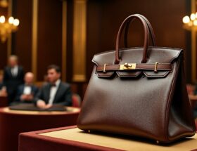 découvrez un sac hermès birkin double signature, une pièce rare et exceptionnelle, mise en lumière lors d'une prestigieuse vente aux enchères de luxe.