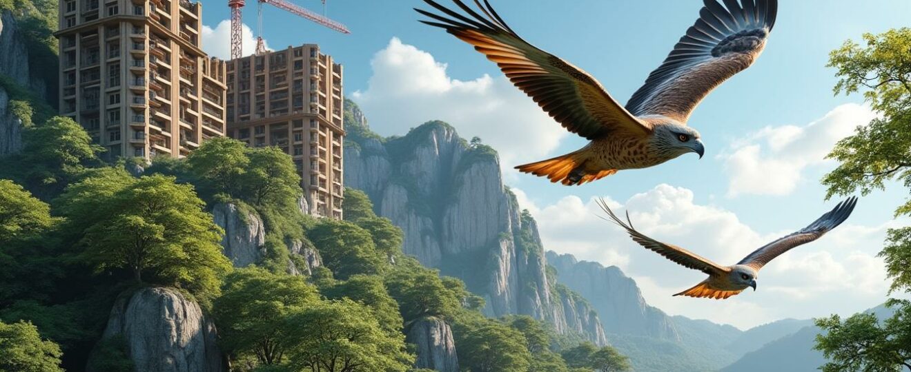 des millions de dollars investis pour stopper un projet immobilier de luxe afin de protéger deux espèces de rapaces menacées.