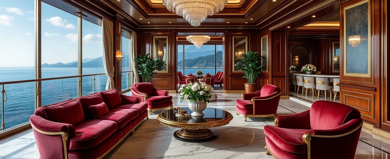 découvrez une plongée exclusive à bord du somptueux yacht de charles leclerc, où l'intérieur allie élégance et luxe digne d'un palace pour une expérience inoubliable.