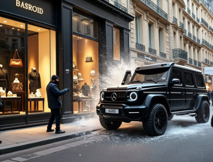 un braquage spectaculaire à la voiture-bélier secoue une boutique de luxe à paris, avec un préjudice estimé à 500 000 euros.