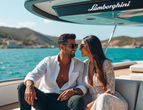 découvrez l'escapade exclusive de cyril hanouna et shana loustau à bord d'un yacht lamborghini, alliant détente et élégance pour un moment complice et luxueux inoubliable.