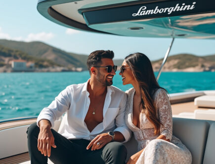 découvrez l'escapade exclusive de cyril hanouna et shana loustau à bord d'un yacht lamborghini, alliant détente et élégance pour un moment complice et luxueux inoubliable.