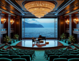 découvrez le mégayacht royal alliant somptuosité sur plusieurs mètres, capacité d'accueil de 70 invités et une salle de concert privée pour une expérience unique en mer.
