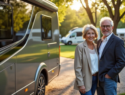 daniel guichard change de vie en s'installant avec sa femme dans un camping-car de luxe au camping du bois de boulo, pour une nouvelle aventure pleine de liberté et de confort.