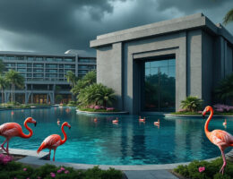découvrez le projet hôtelier de luxe controversé mêlant trump, bunkers et flamants roses, qui suscite une vive colère générale.